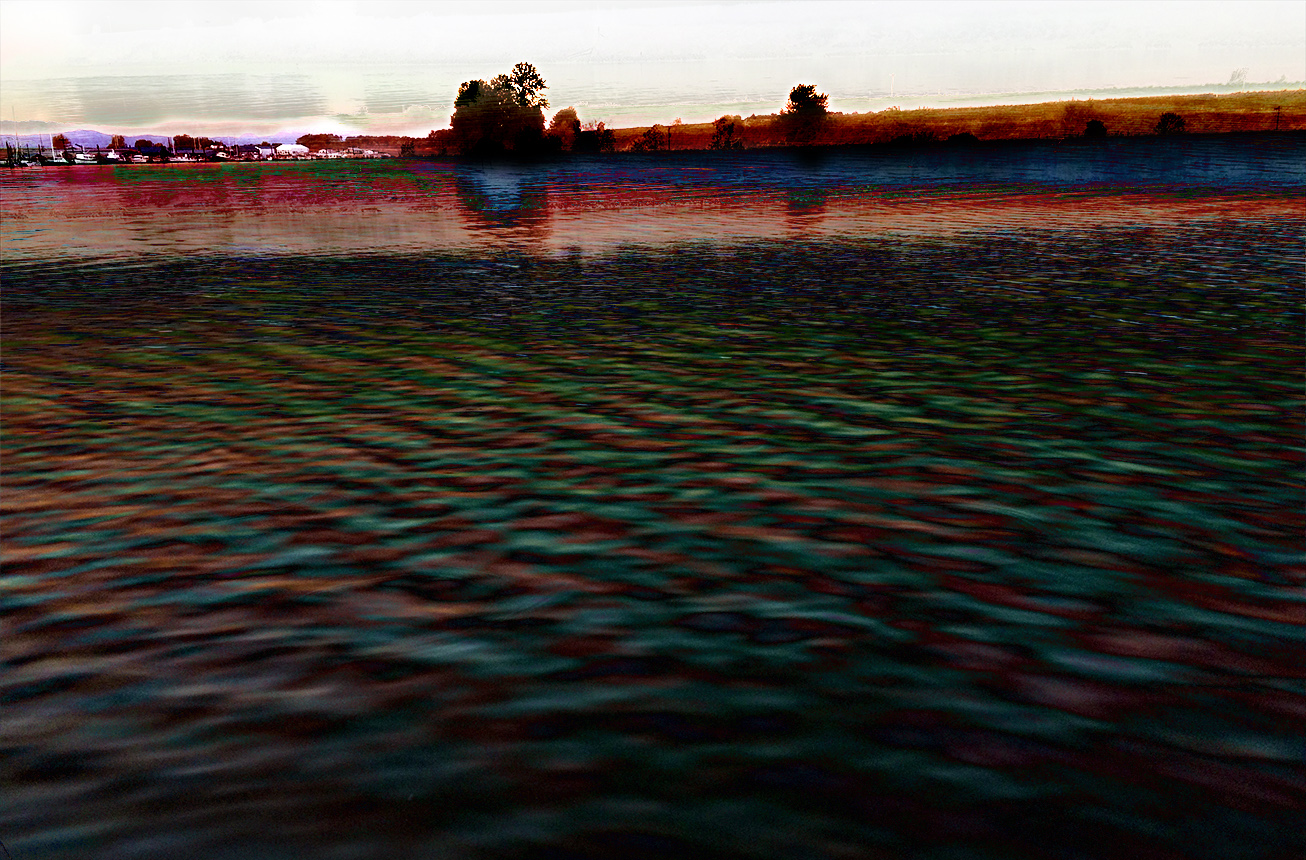 sunset, Multnomah Channel